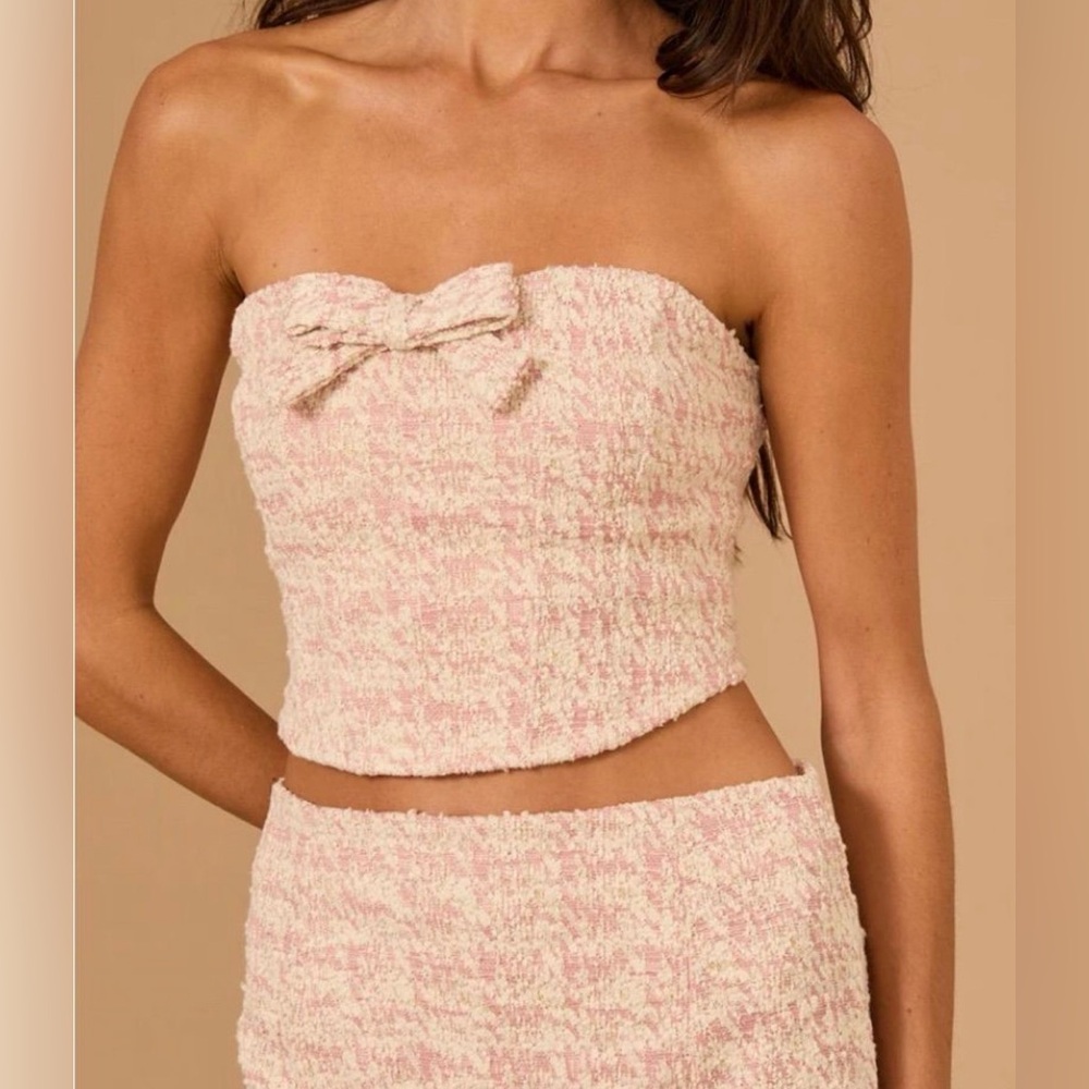 Altar'd State Liliana Tweed Bow Set